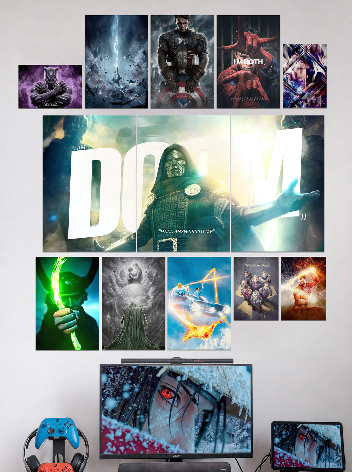 Multiverse Legends | Premium Wall Setup Pack | 11 Design A4 A3 Mix Pack