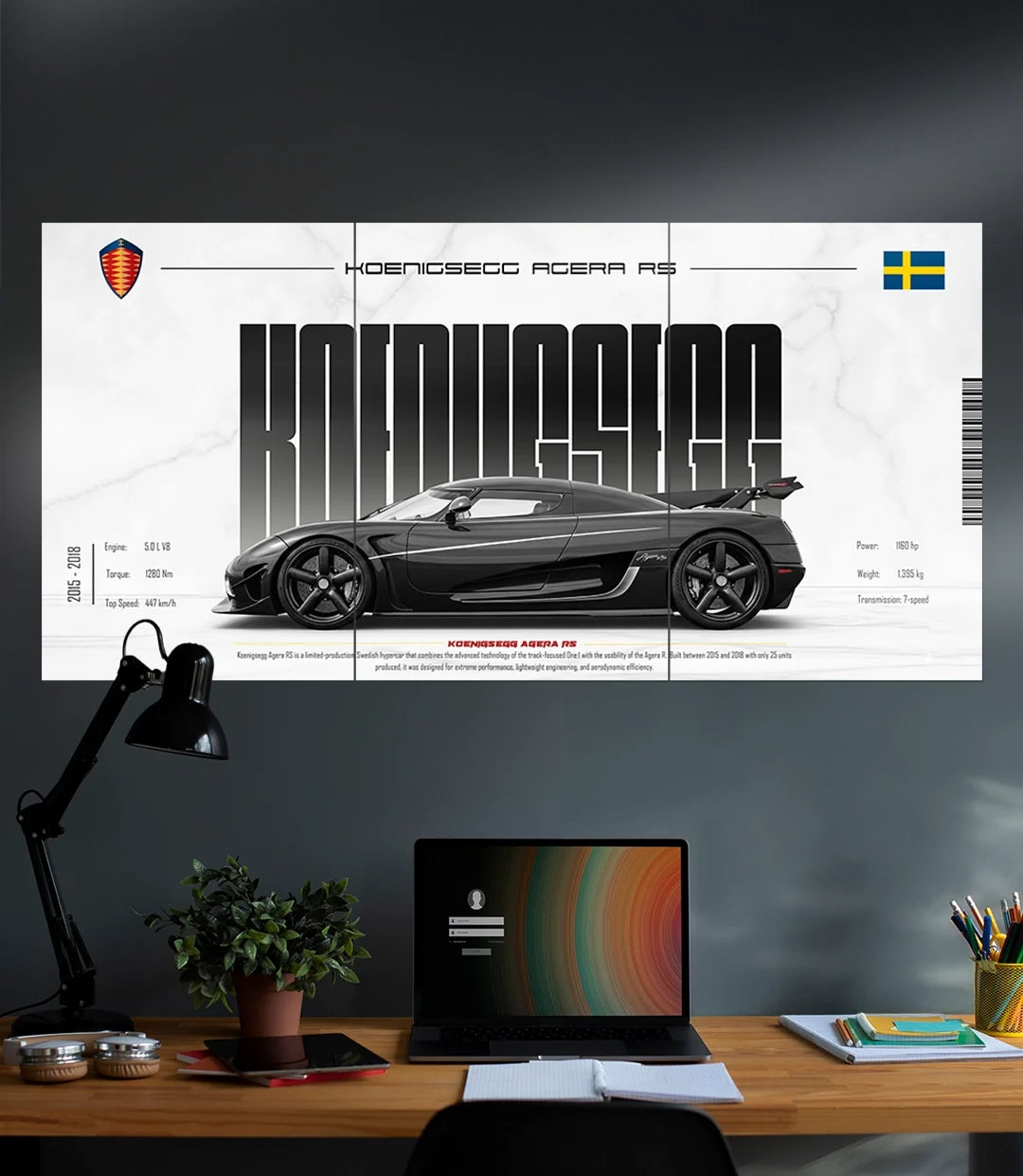 Koenigsegg Agera RS | Solid Car Set | 3 Piece Set