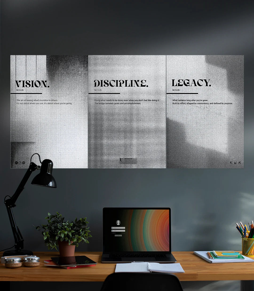 VISION x DISCIPLINE x LEGACY | GYM | Motivational Set | 3 Piece Set