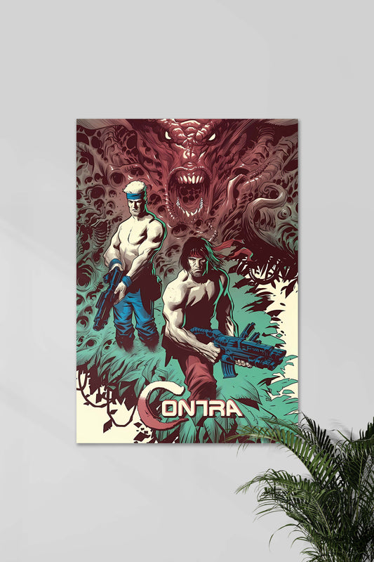 CONTRA #01 x 1P 2P | Nostalgia GAMES | GAME POSTERS