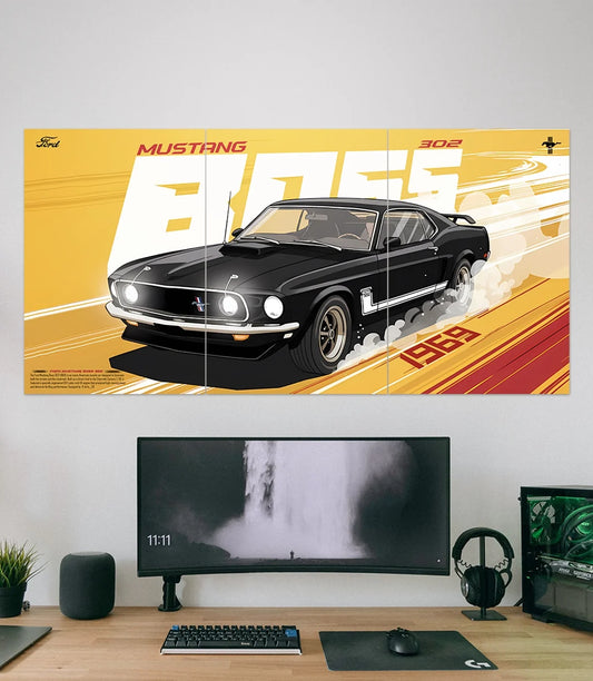 Ford Mustang Boss 302  | Car Set | 3 Piece Set