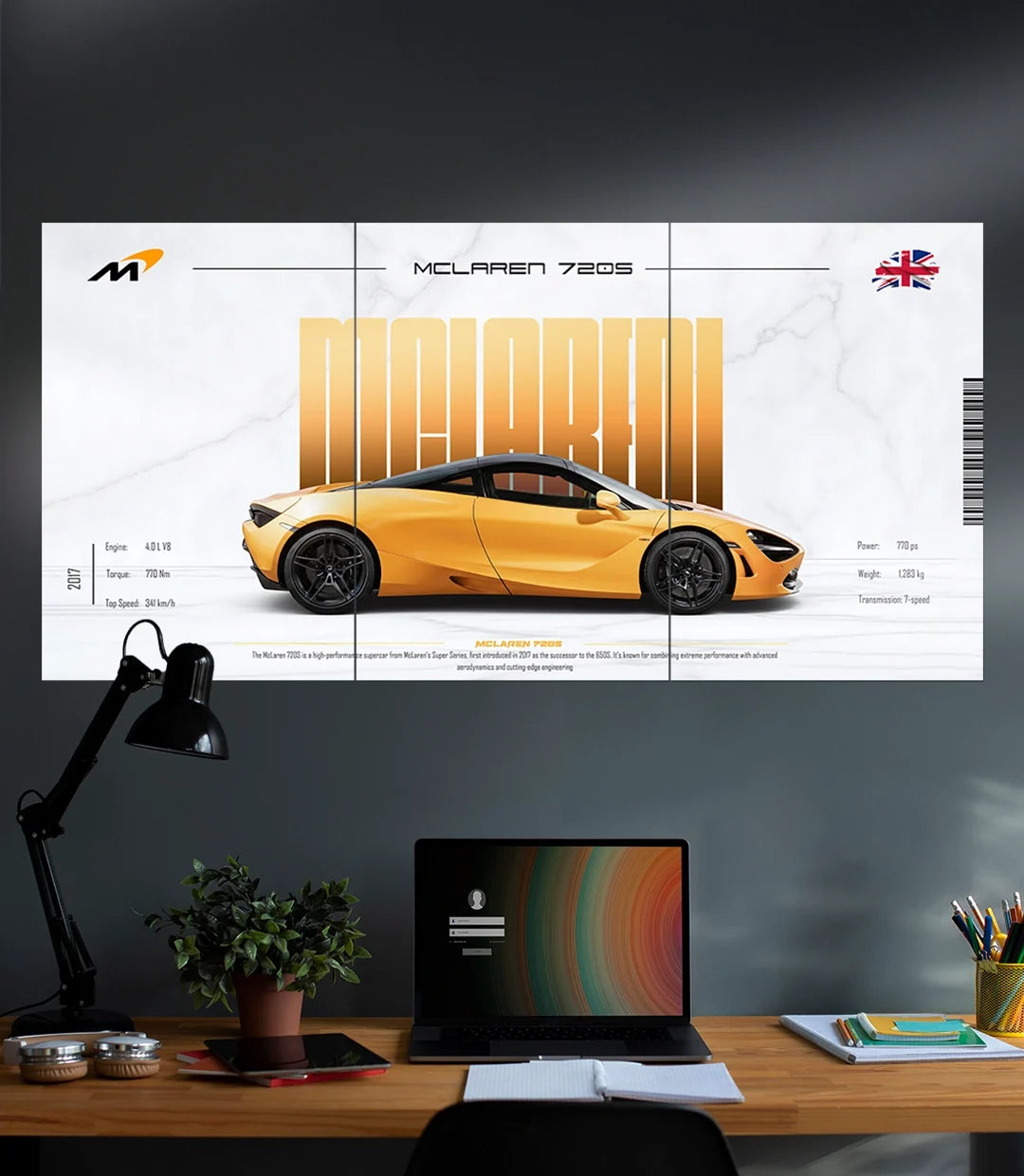 McLaren 720S | Solid Car Set | 3 Piece Set