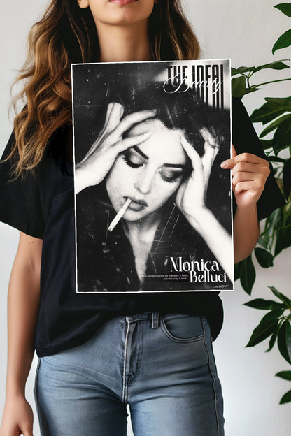 The Ideal Beauty | Vintage Noir Aesthetic | Monica Bellucci | Celebrities Poster