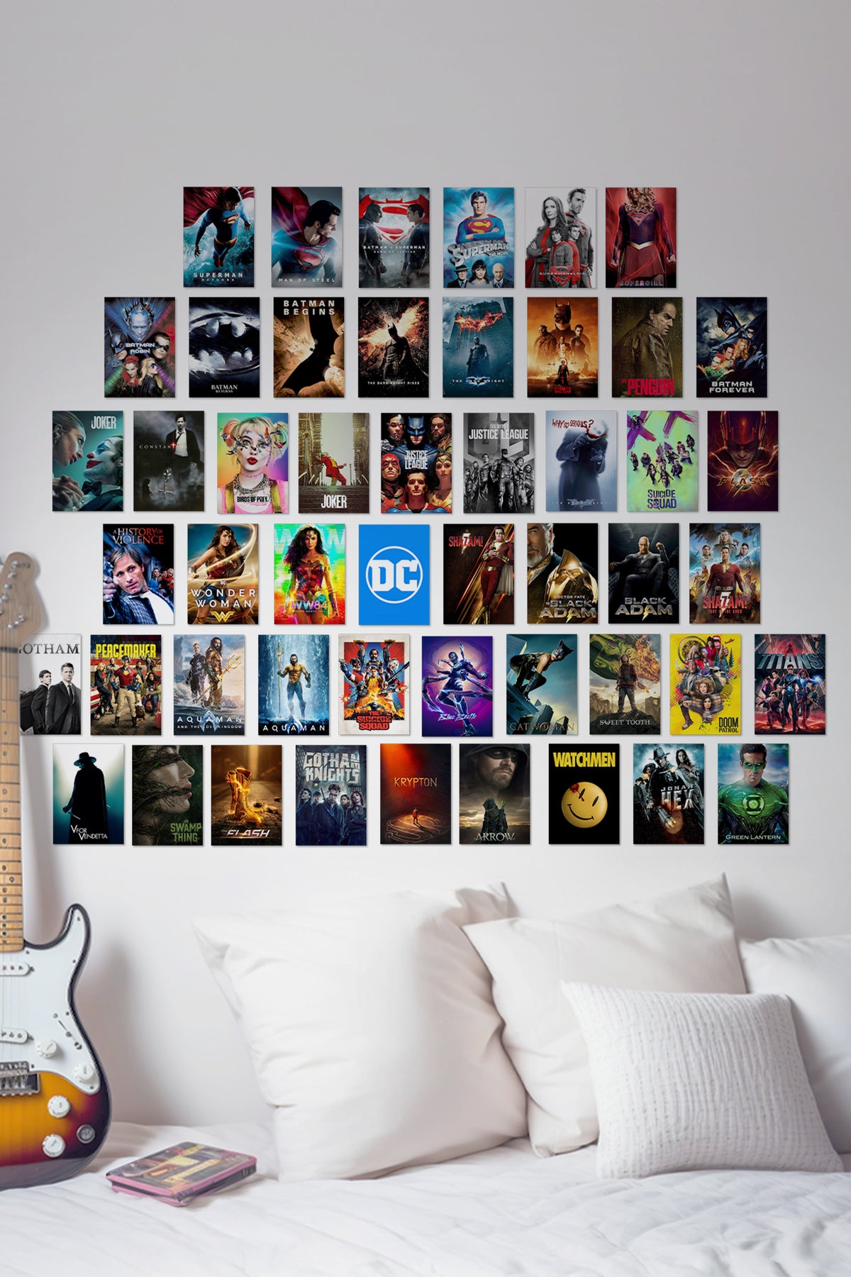 50 Epic DC Cinematic Universe Collage | Wall Setup Pack