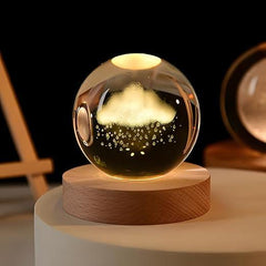 3D Crystal Ball Night Lamp 🌌 – Perfect Blend of Elegance & Charm