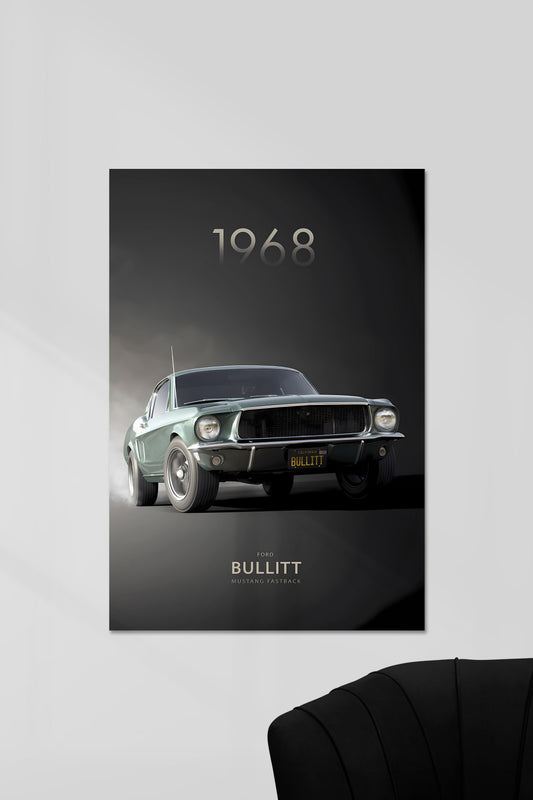 FORD BULLITT | VINTAGE CAR #1 | CAR POSTERS
