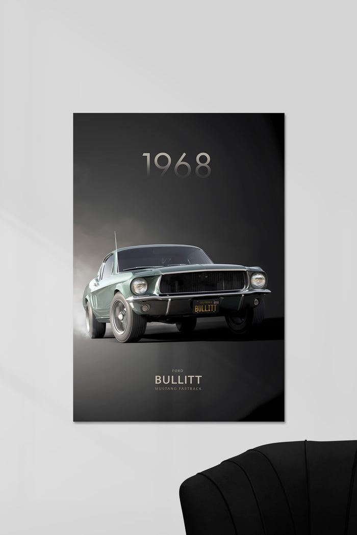 FORD BULLITT | VINTAGE CAR #1 | CAR POSTERS