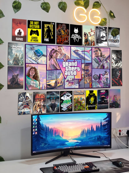Ultimate Gaming Wall Setup Combo | 23 Piece Panel | Wall Setup Pack