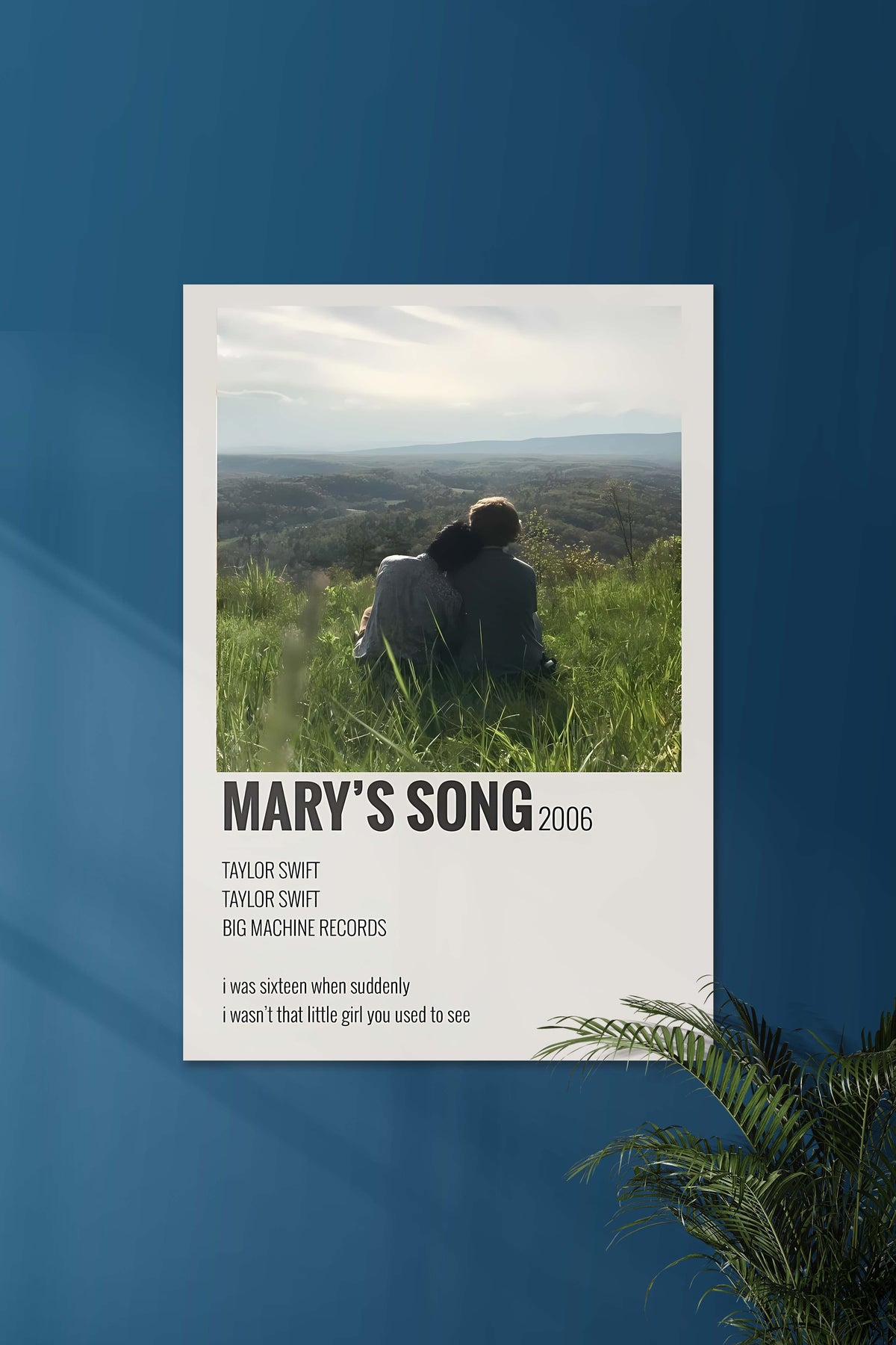 Mary's Song x Taylor Swift | Music Card | Music Artist Poster