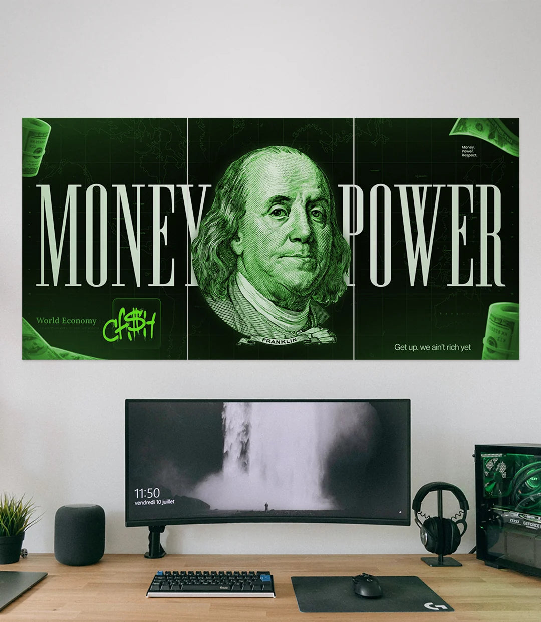 MONEY x POWER x RESPECT | Benjamin Franklin | 3 Piece Set