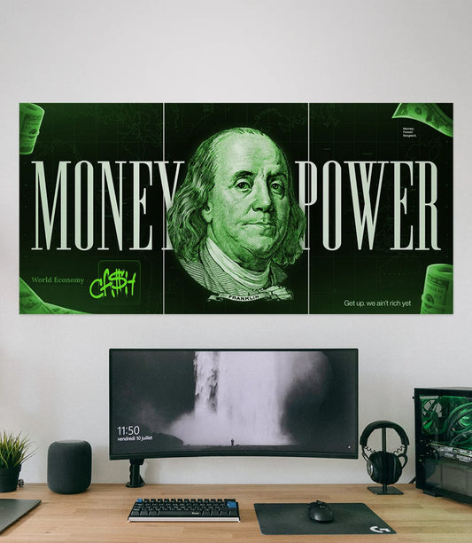 MONEY x POWER x RESPECT | Benjamin Franklin | 3 Piece Set