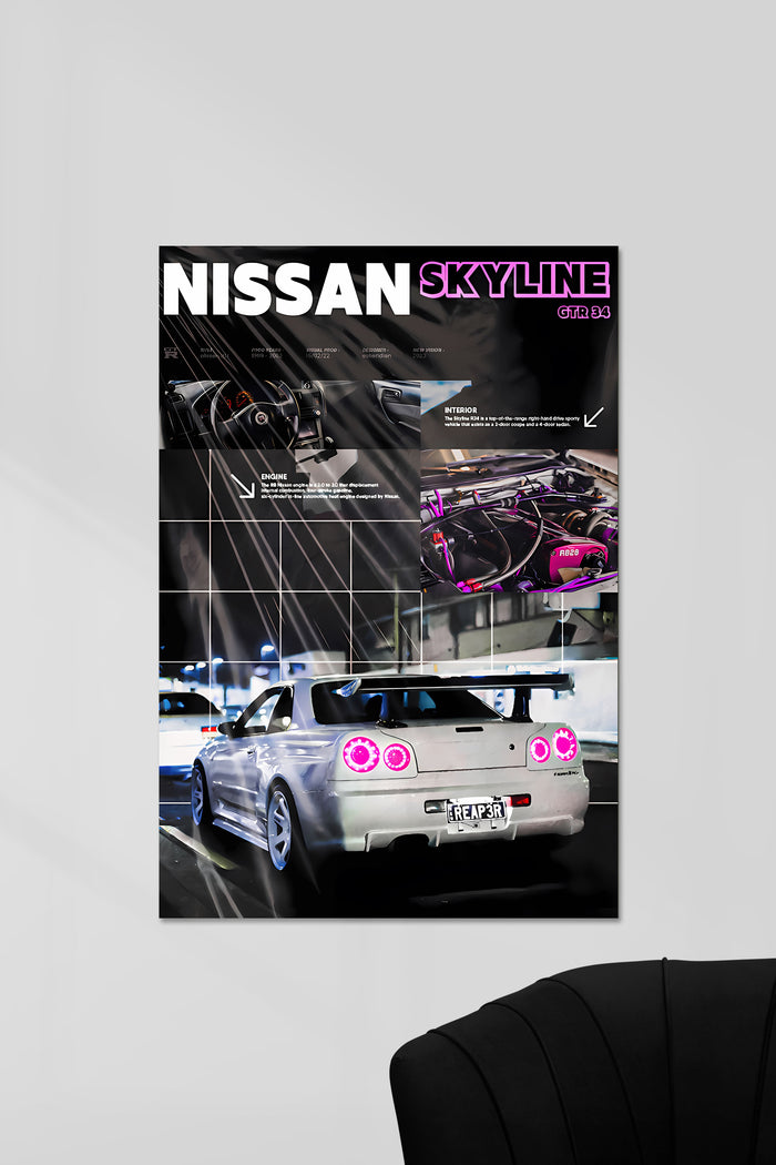 NISSAN SKYLINE | AUTOMOTIVE ART #02 | CAR POSTERS