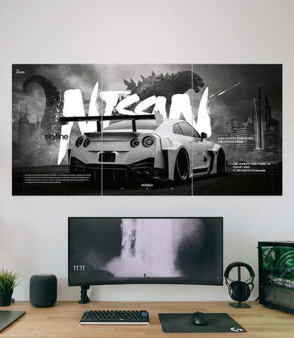 Nissan Skyline GOZILLA  | Car Set | 3 Piece Set