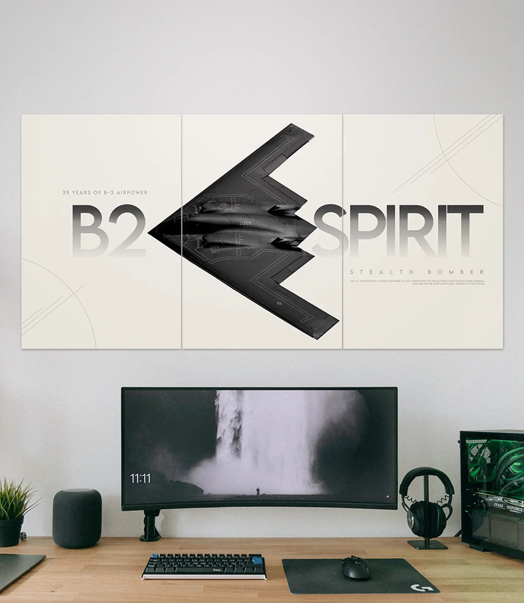Stealth Bomber B2 Spirit | Fighter Jet | 3 Piece Set