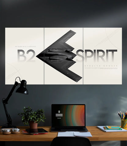 Stealth Bomber B2 Spirit | Fighter Jet | 3 Piece Set