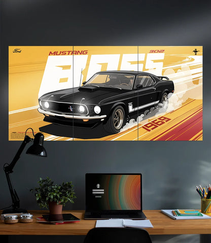 Ford Mustang Boss 302  | Car Set | 3 Piece Set
