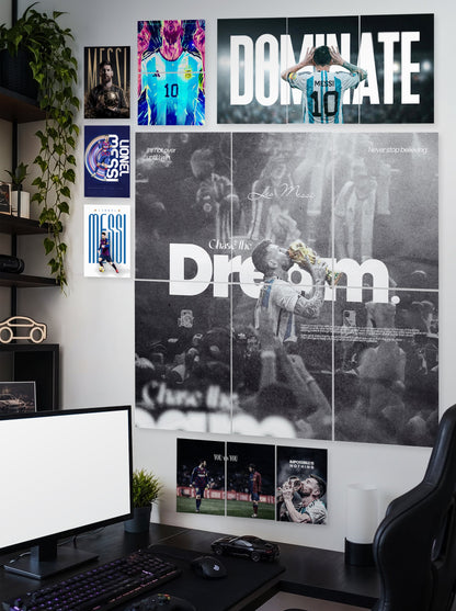 Lionel Messi Legacy | Premium Wall Setup Pack | 8 Design A3 A4 A5 Mix Pack