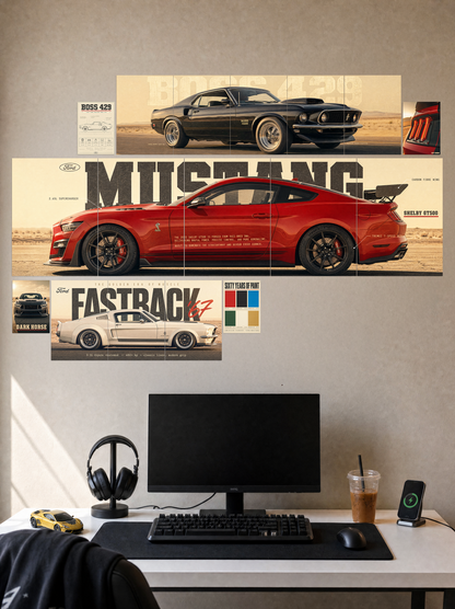 Mustang Classics Combo | Wall Setup Pack | 17 Piece A4 A3 A5 Mix Pack