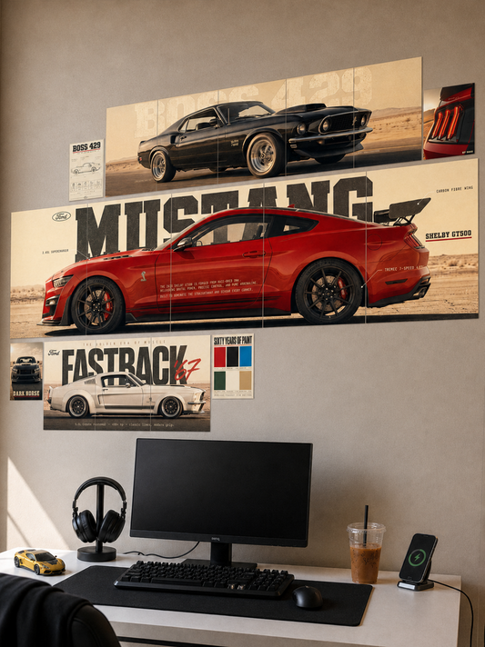 Mustang Classics Combo | Wall Setup Pack | 17 Piece A4 A3 A5 Mix Pack