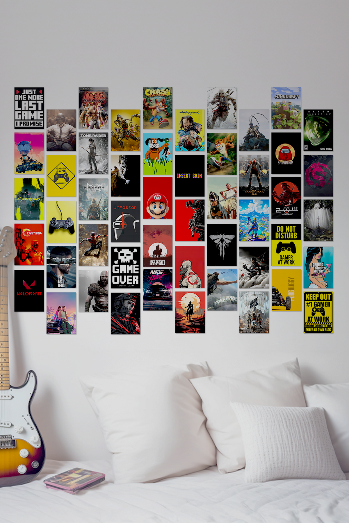 50 Epic Game Collage Set | Wall Setup Pack