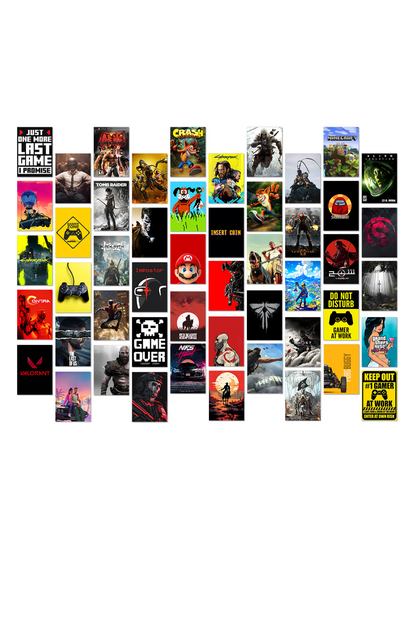 50 Epic Game Collage Set | Wall Setup Pack