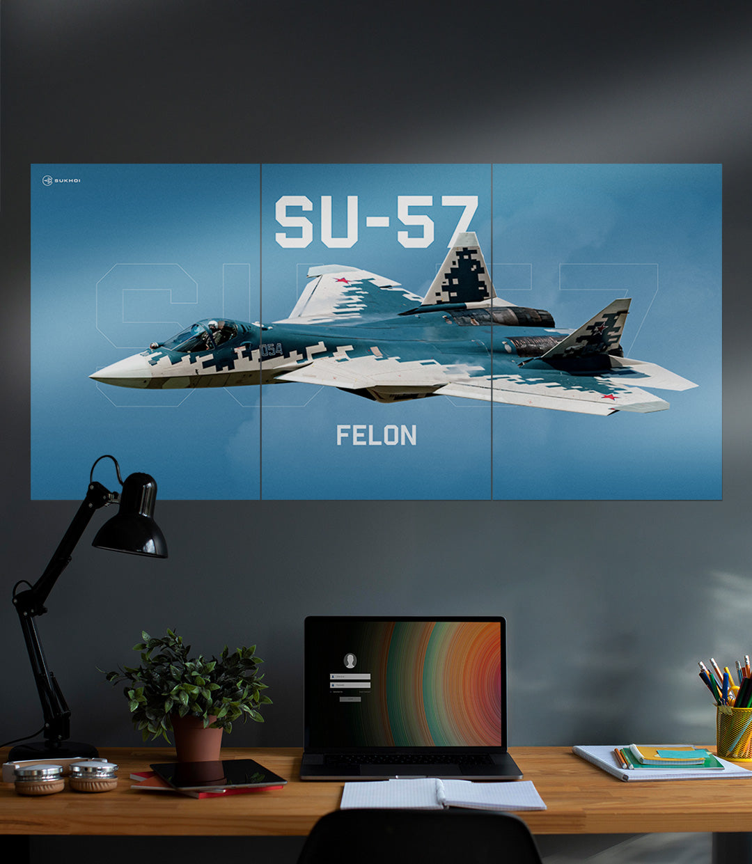 Sukhoi Su 57 FELON | Fighter Jet | 3 Piece Set