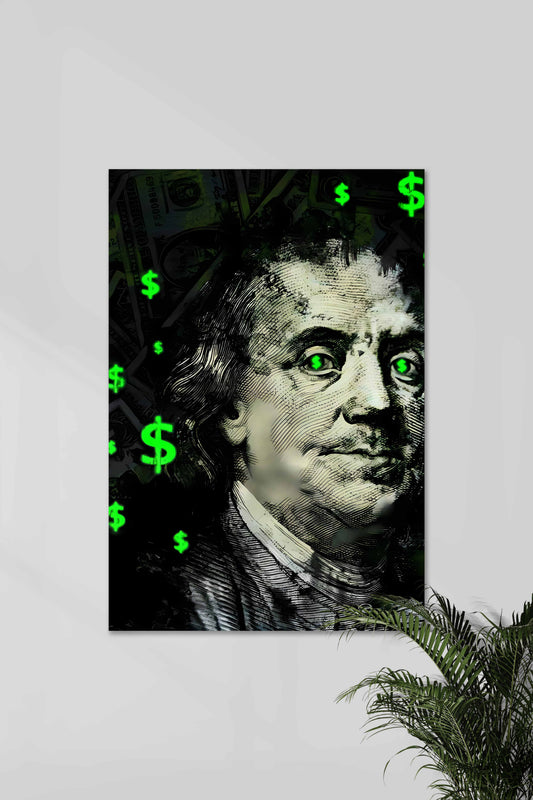 BENJAMIN FRANKLIN | Founding Father of the United States | Money Aesthetic Poster