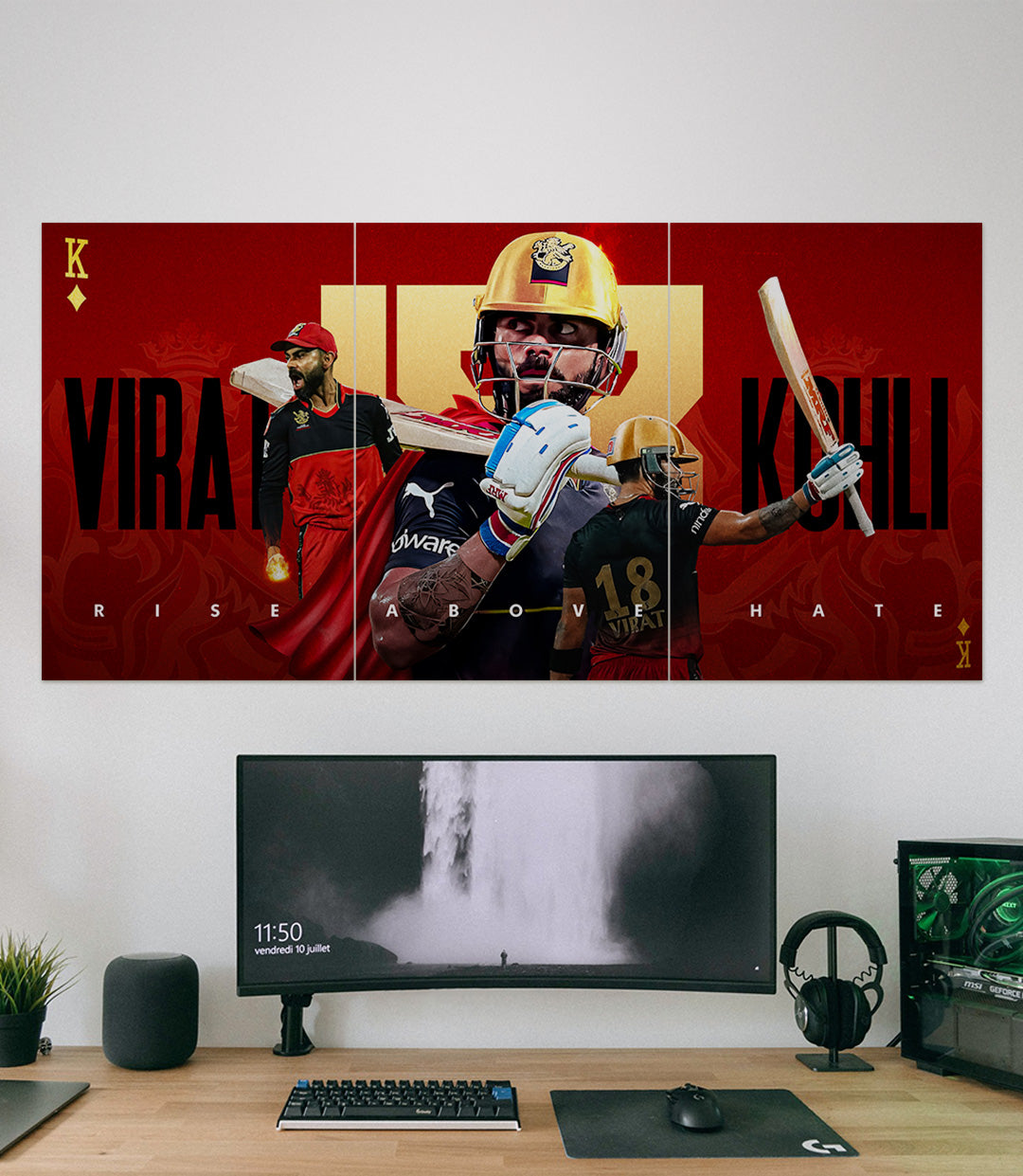 KING VIRAT KOHLI 18 | Cricket SET | 3 Piece Set