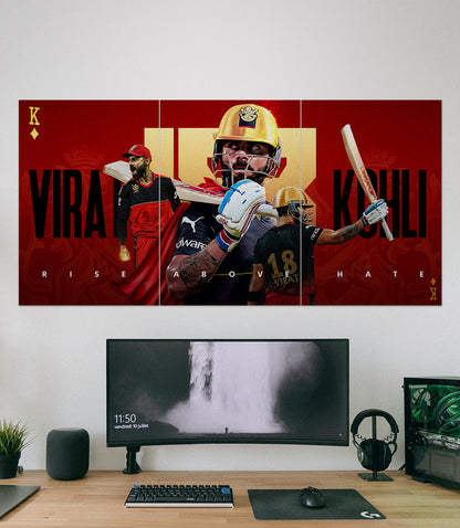 KING VIRAT KOHLI 18 | Cricket SET | 3 Piece Set